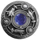 Lily Jeweled Knob, Antique Pewter, Blue Sodalite