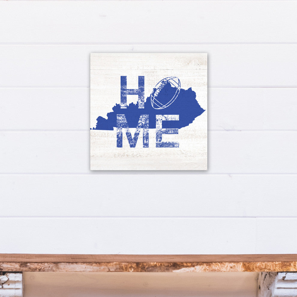 Kentucky Football State Pride 16x16 Canvas Wall Art, Blue