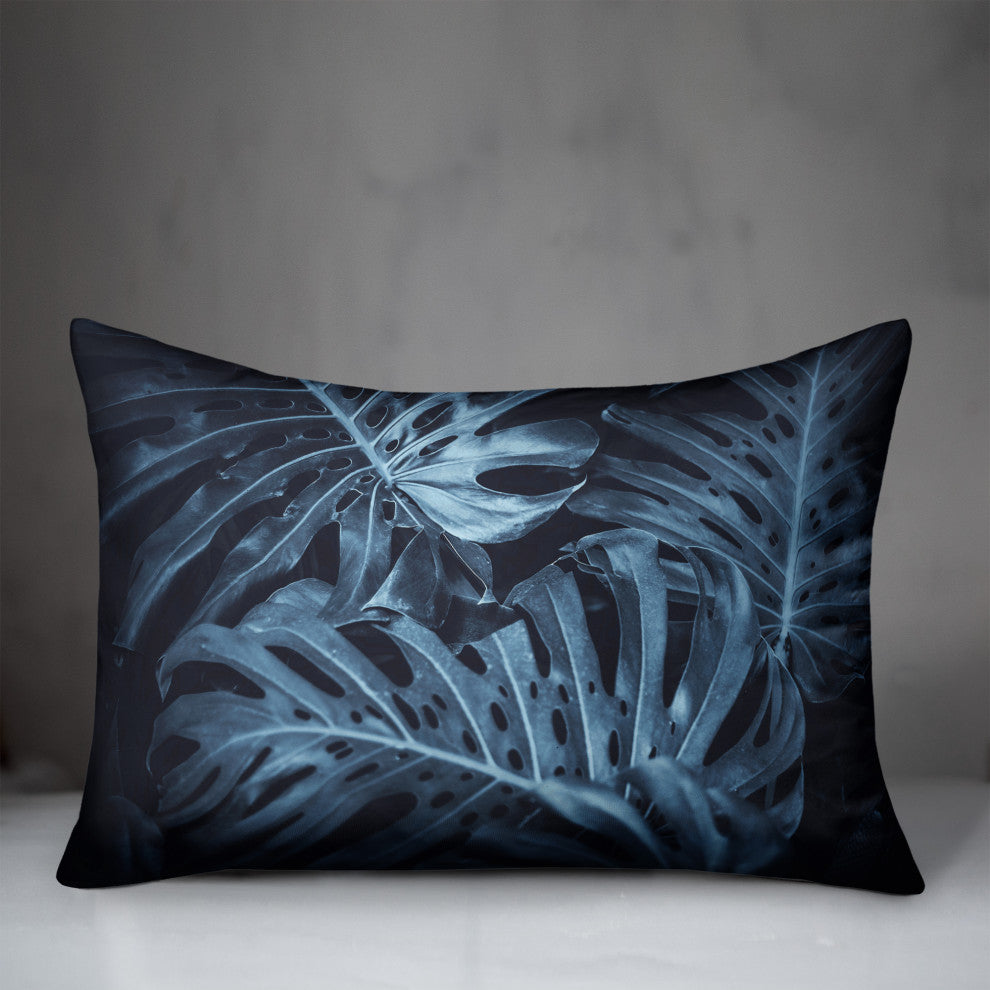 Moody Blue Palms 14x20 Spun Poly Pillow