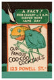 "Our Famous Coo-Coo Cocktails" Paper Print by Vintage Booze Labels, 26"x38"