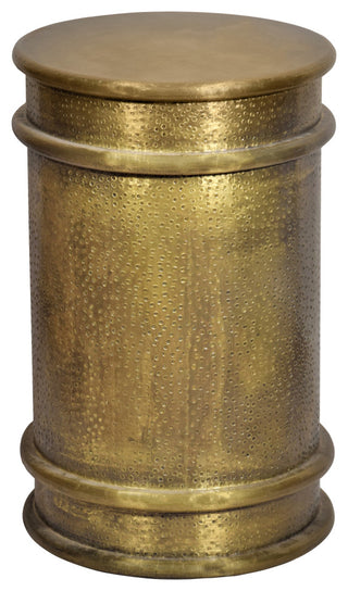 Gavel Accent Table, Brass