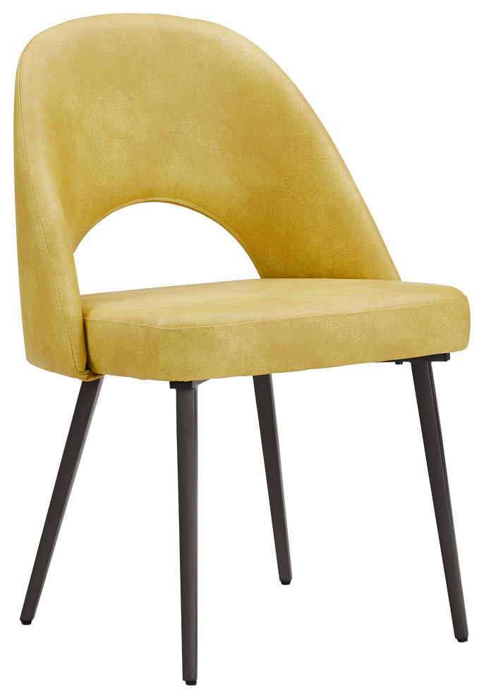 Tierno Upholstered Dining Chairs (Set of 2) - Yellow PU Leather