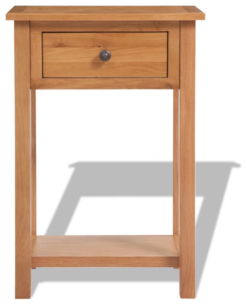 vidaXL Console Table Hallway Table Accent Table Entryway Table Solid Wood Oak