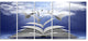 Book Pages Skyward, Abstract Canvas Art Print, 60"x28", 5 Panels