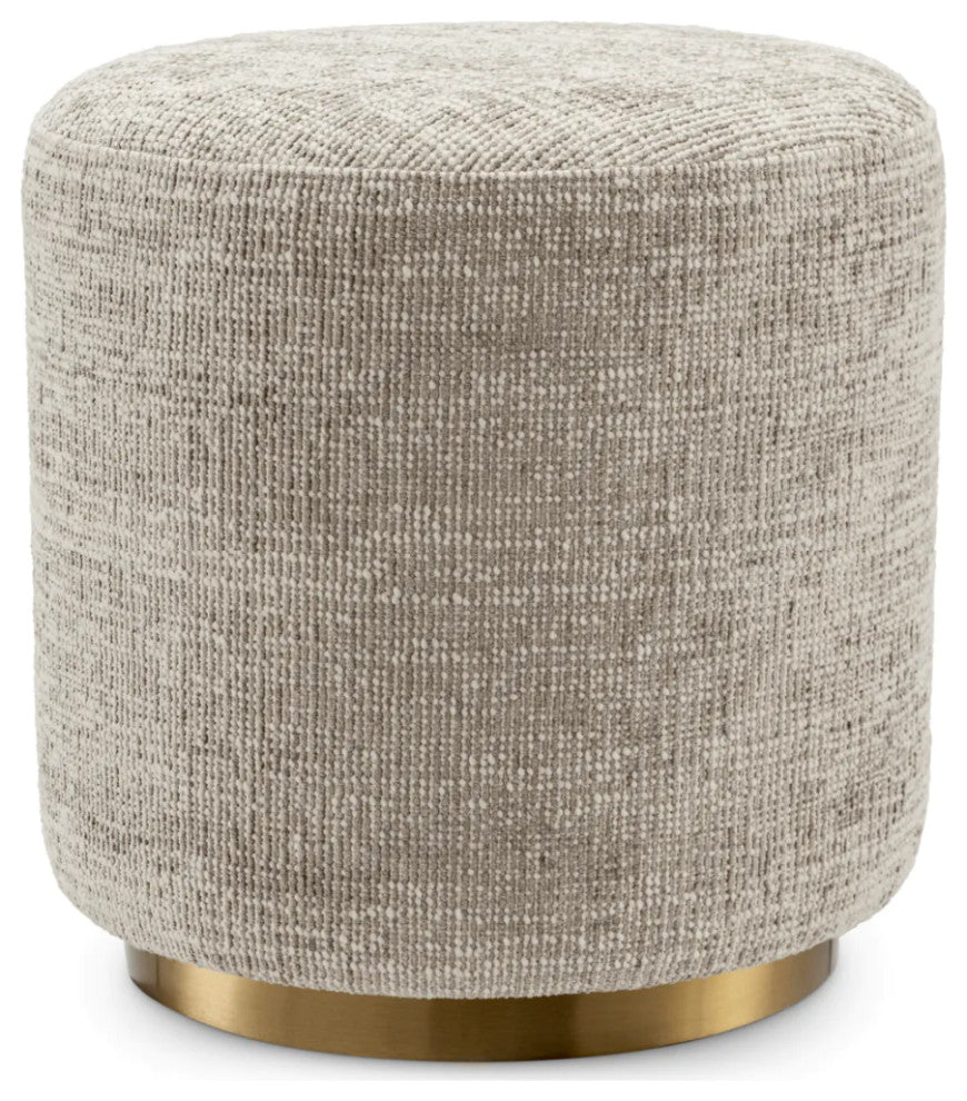 Beige Cylindrical Dining Stool, Eichholtz Greer