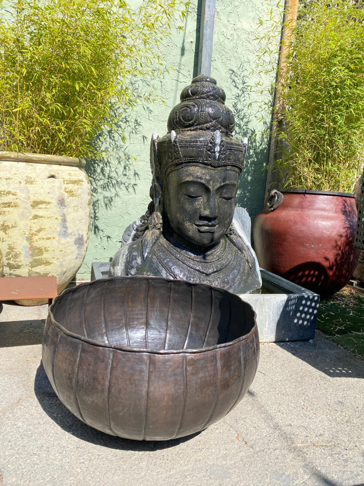 Consigned Large Bronze Planter Bowl