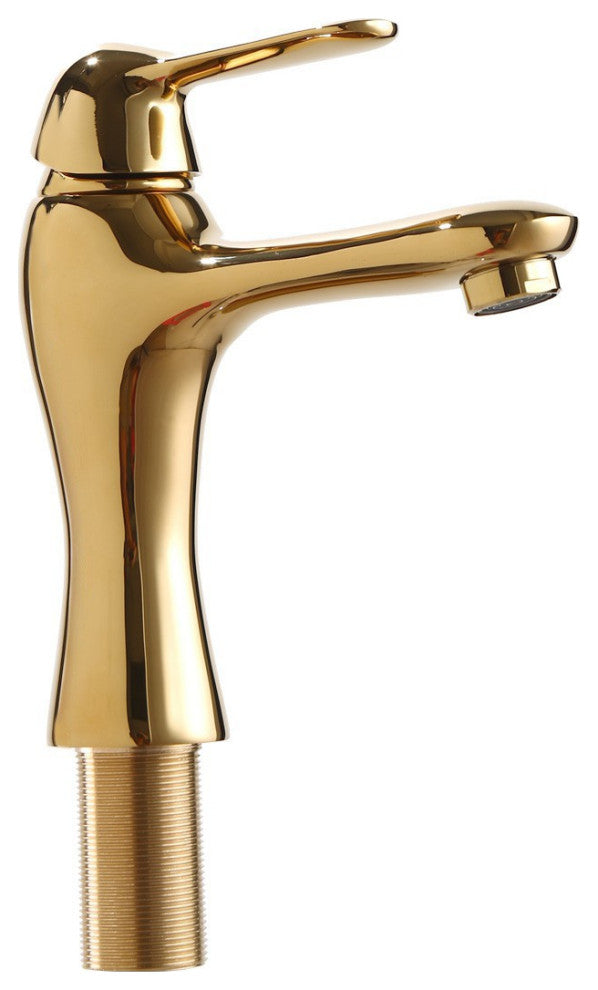 Bathroom Single Hole Faucet Brass Total Height 7" Height, 4" From Spout