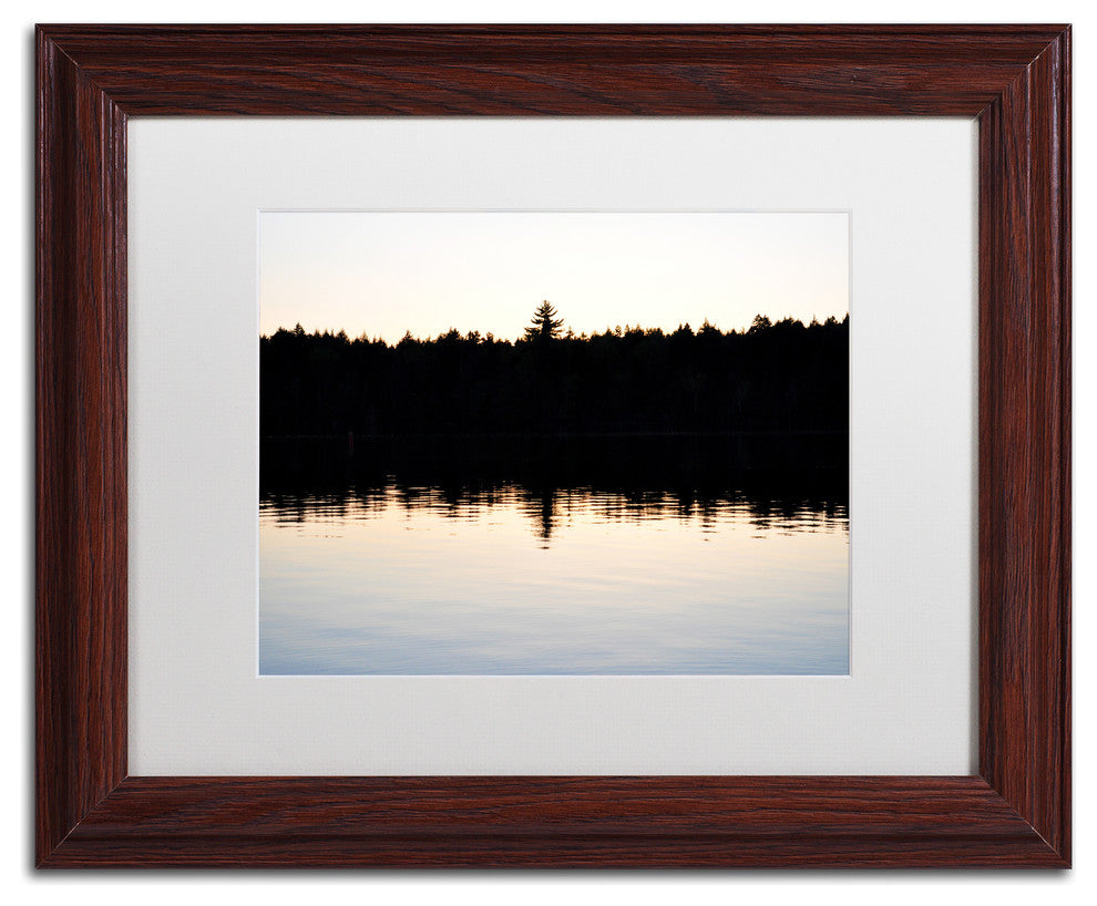 Nicole Dietz 'In The Shadows Of Sunset' Matted Art, Wood Frame, White, 14x11