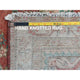 Tomato Red Hand Knotted Old Persian Bibikabad Pure Wool Runner Rug, 3'9"x12'3"