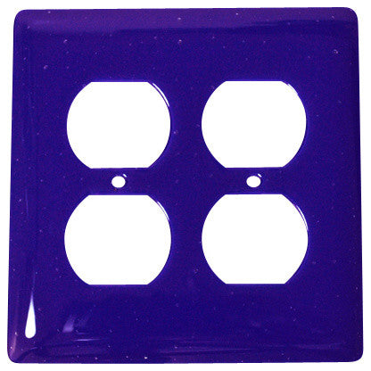 Double Wall Plate Receptacle, Deep Cobalt Blue, 5x5