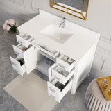 Calais 48" Bathroom Vanity, White