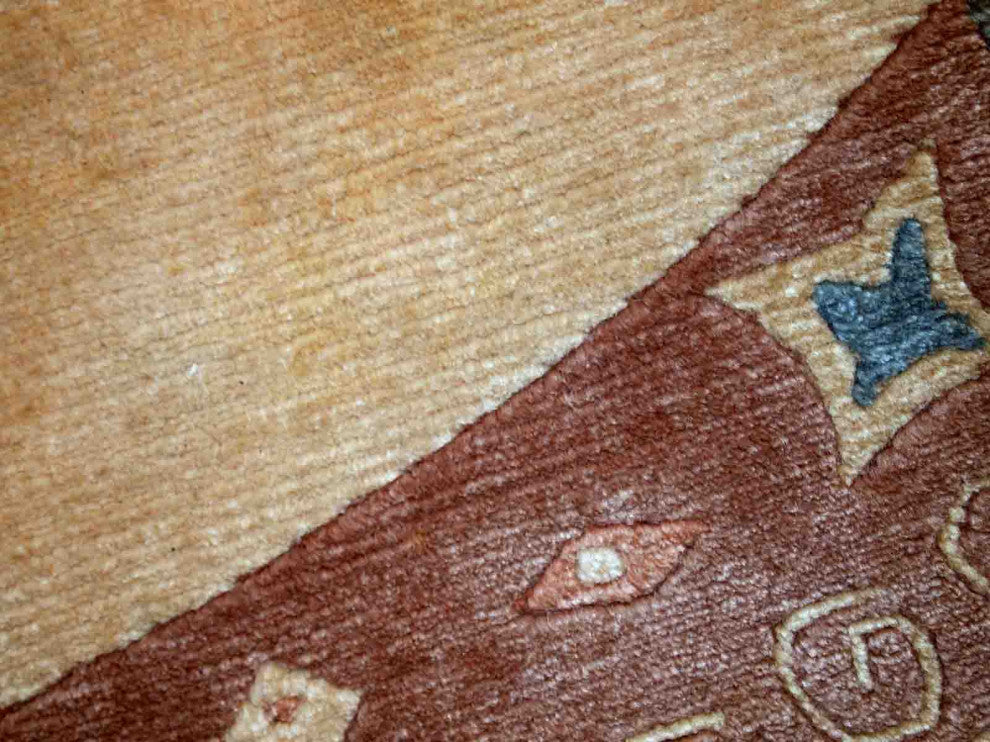 Handmade Vintage Tibetan Khaden Rug, 8', 245cm 1970s