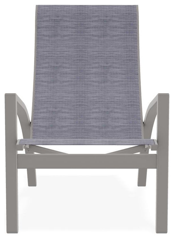 Kendall Sling Stackable Outdoor Lounge Chair, Brooks/Warm Gray