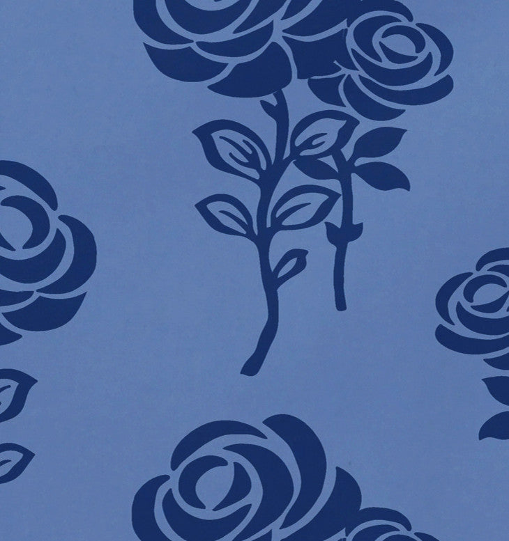 18"x14" Carmen, Floral Print Placemat, Blue, Set of 4