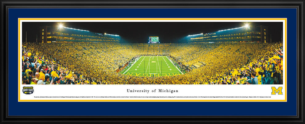 Michigan Wolverines Panoramic, Deluxe Frame