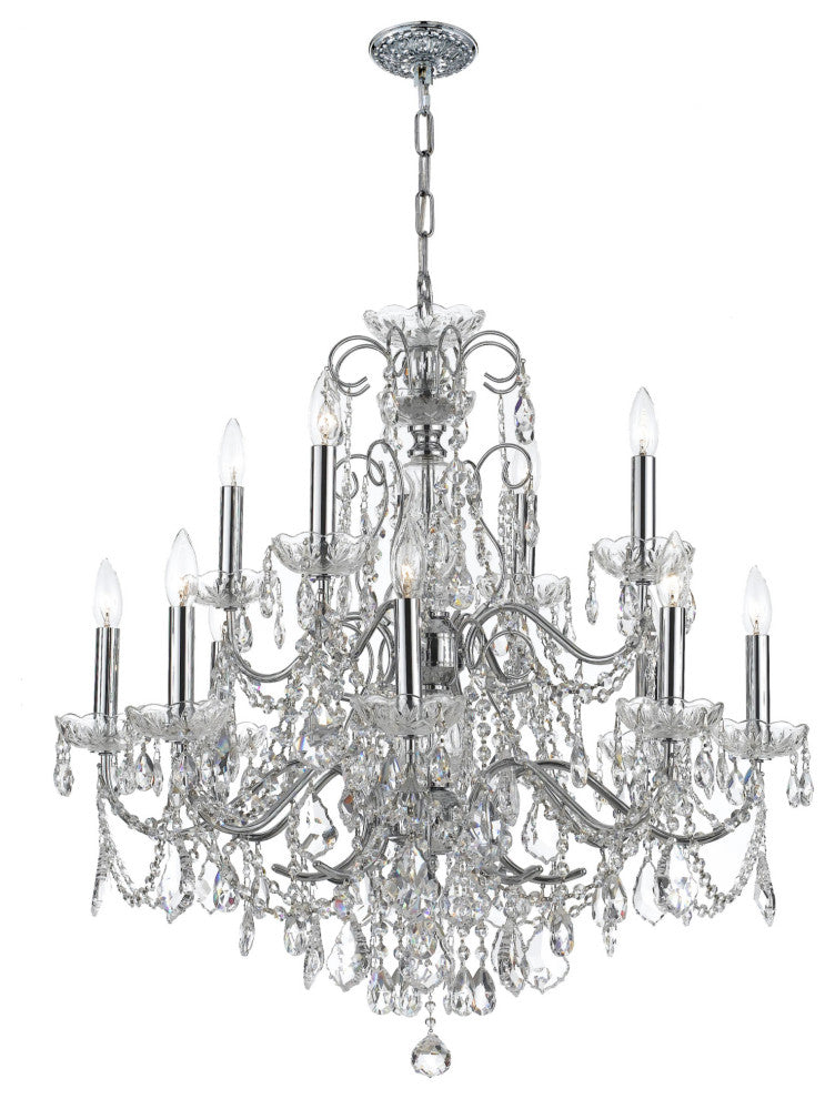 Crystorama Lighting Group 3228-CL-MWP Imperial 12 Light 30"W - Polished Chrome