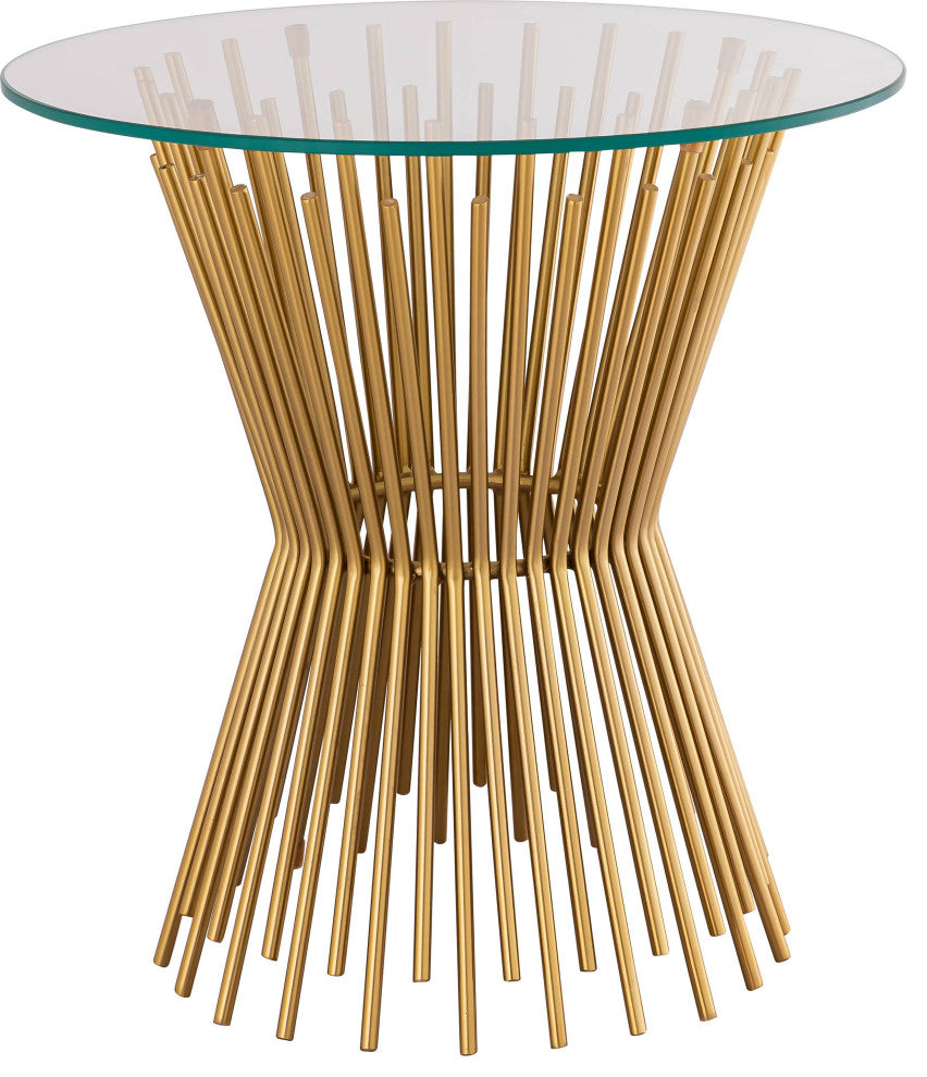 Grace Glass Side Table Gold