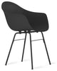 Ta Armchair, Er Base Black Powder Coated/Ocean Blue Seat