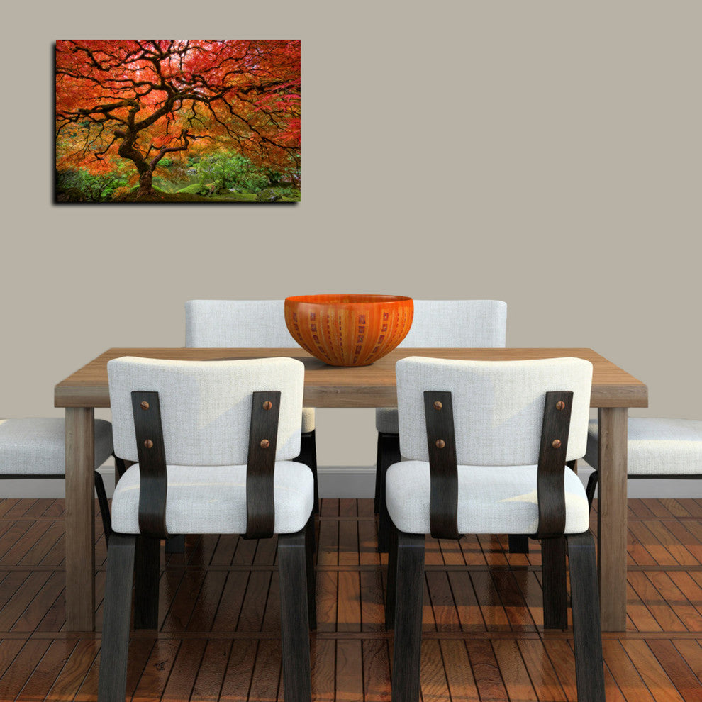 Epic Graffiti "Japanese Maple" by Jesse Estes, Giclee Canvas Wall Art, 12"x18"