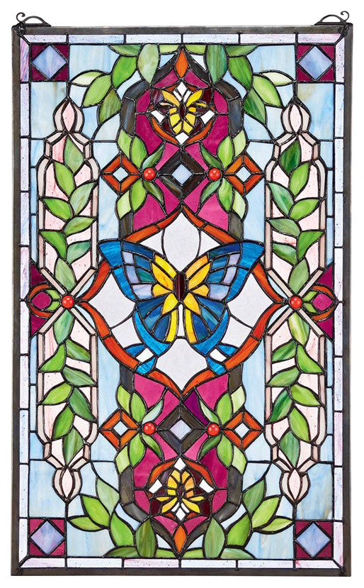 Butterfly Utopia Stained Glass Window