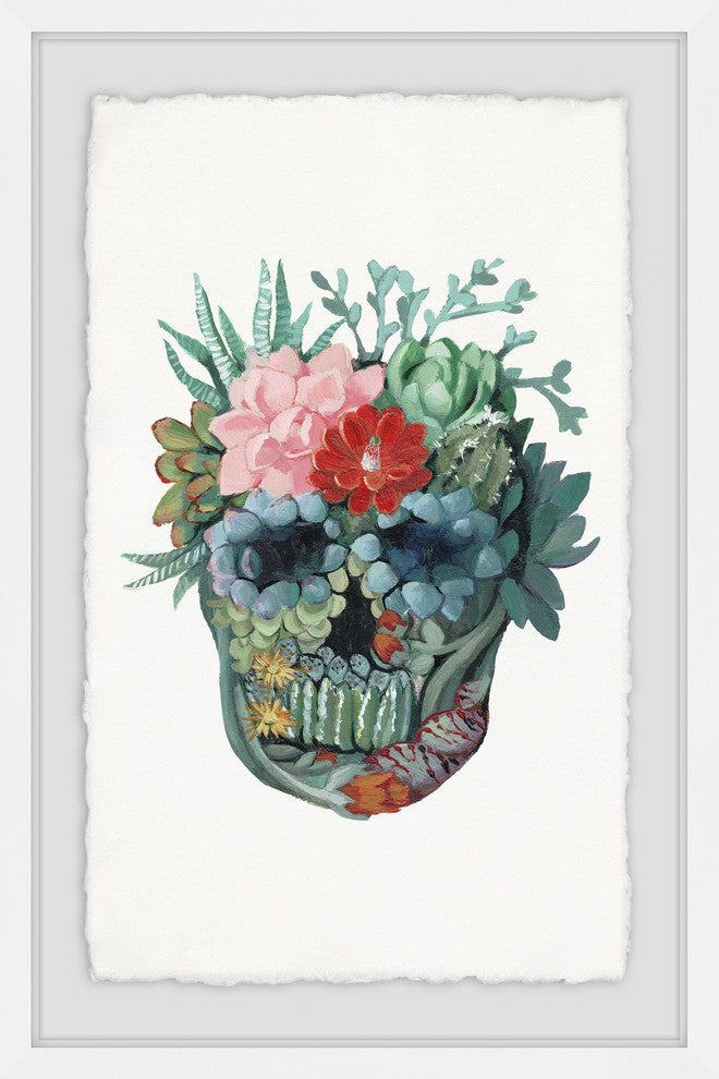 "Skull Bouquet" Framed Painting Print, 20"x30"