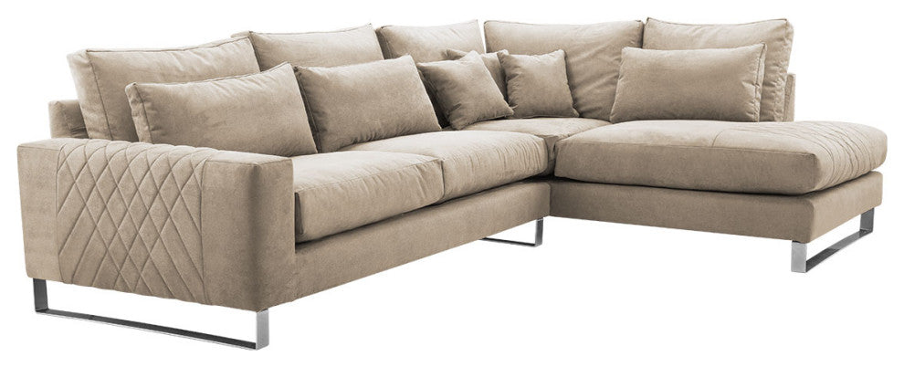 KAIA Sectional Sofa, Beige, Right