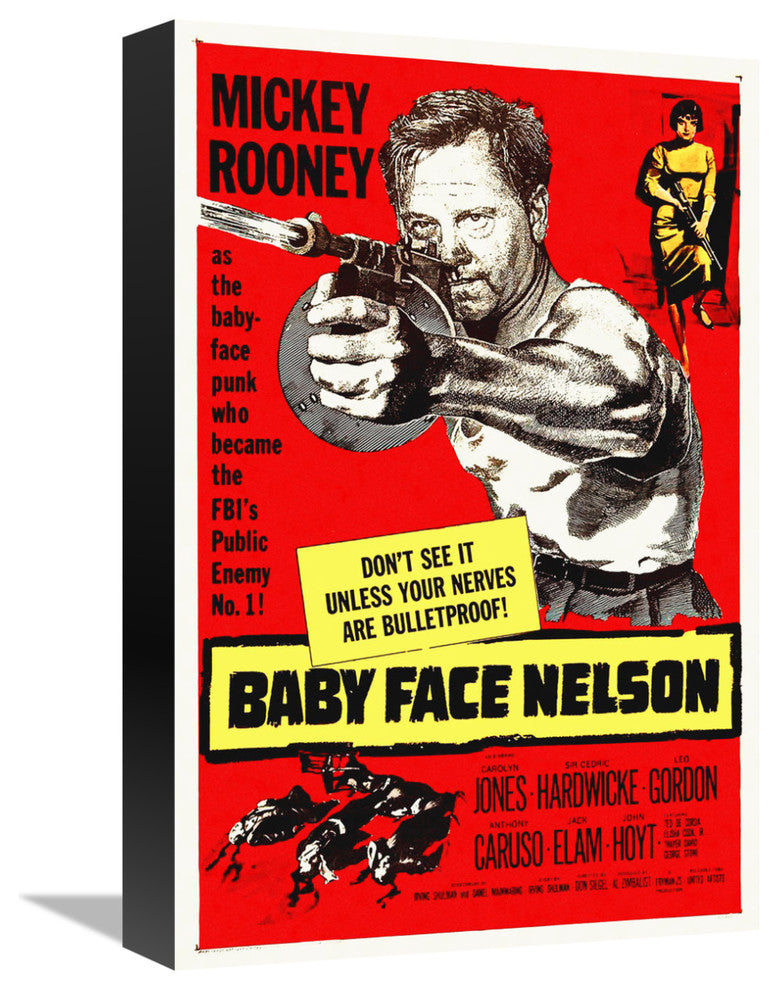 "Baby Face Nelson" Stretched Canvas Giclee by Hollywood Photo Archive, 11x16"