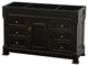55 Inch Single Bathroom Vanity in Black