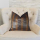 Lavish Brown Mink Light and Dark Brown Handmade Luxury Pillow, 20"x20"