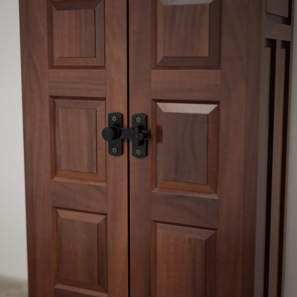 Black Brass Cabinet Flip H Latch 2" H Flush Mount Bronze Locks Renovators Supply