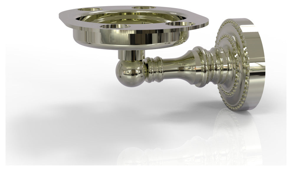 Dottingham Tumbler and Toothbrush Holder, Polished Nickel
