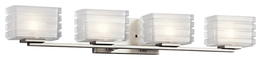 Kichler 45480NI Four Light Bath, Brushed Nickel Finish