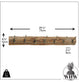 7 Hook Oak Plank Wall Rack, 29.5 Inches
