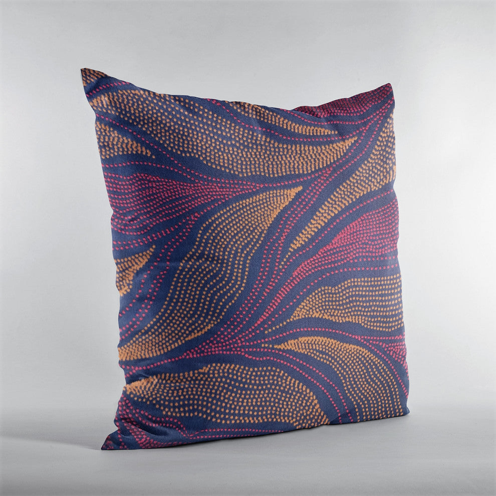 Plutus Multi-Color Leafs Floral Luxury Throw Pillow, 22"x22"