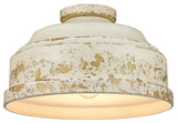 Golden Lighting 0806-FM Keating 3 Light 14"W Flush Mount Ceiling - Antique