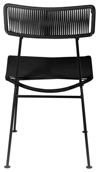 Hapi Indoor/Outdoor Handmade Dining Chair, Black on Black