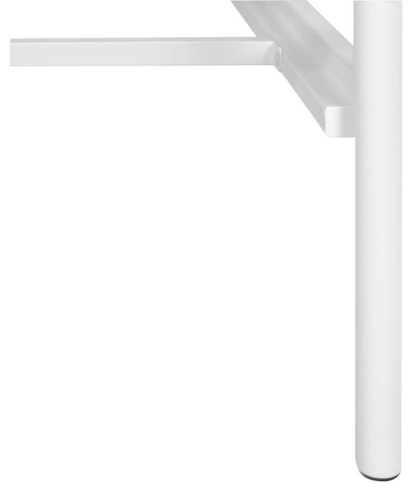 Twin/Full/Queen Wood Frame Platform Bed with Center Support Legs, White, Full