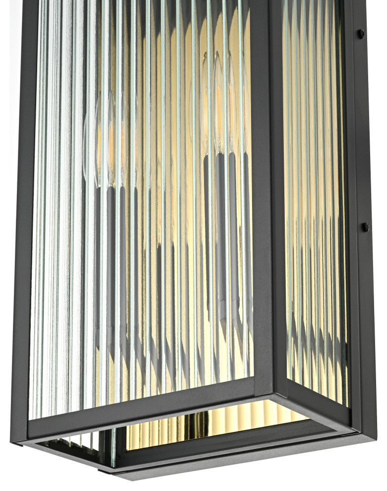 Home Living 8.5" Outdoor Wall Sconce, Black