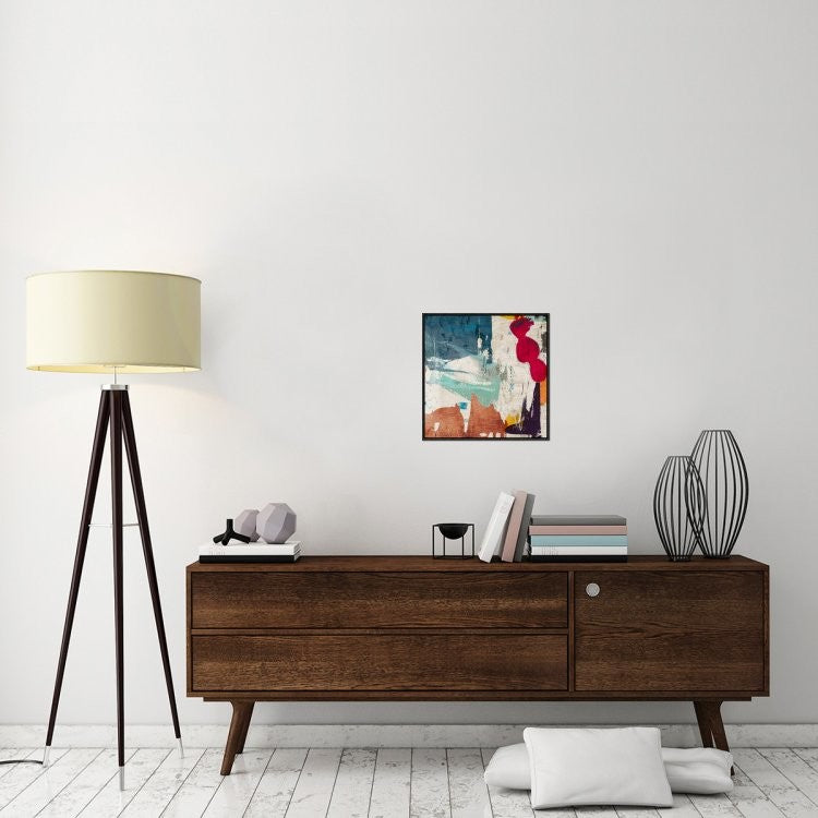 "Colors Royale I" Framed Canvas Giclee by Anne Munson, 19x19"