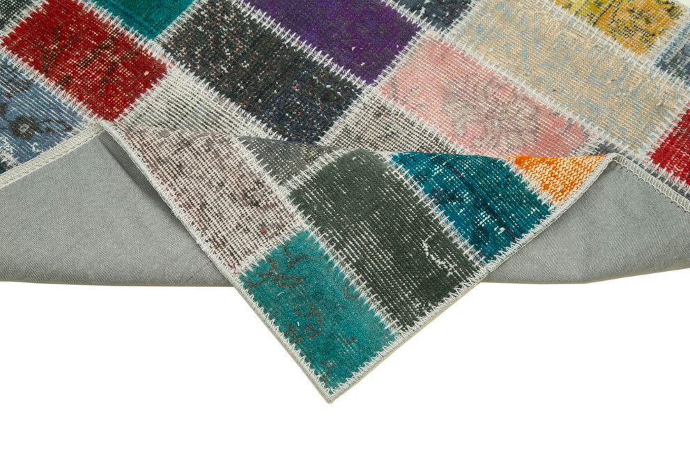 Rug N Carpet - Handwoven Oriental 3' 1" x 10' 1" Antique Patchwork Runner Rug