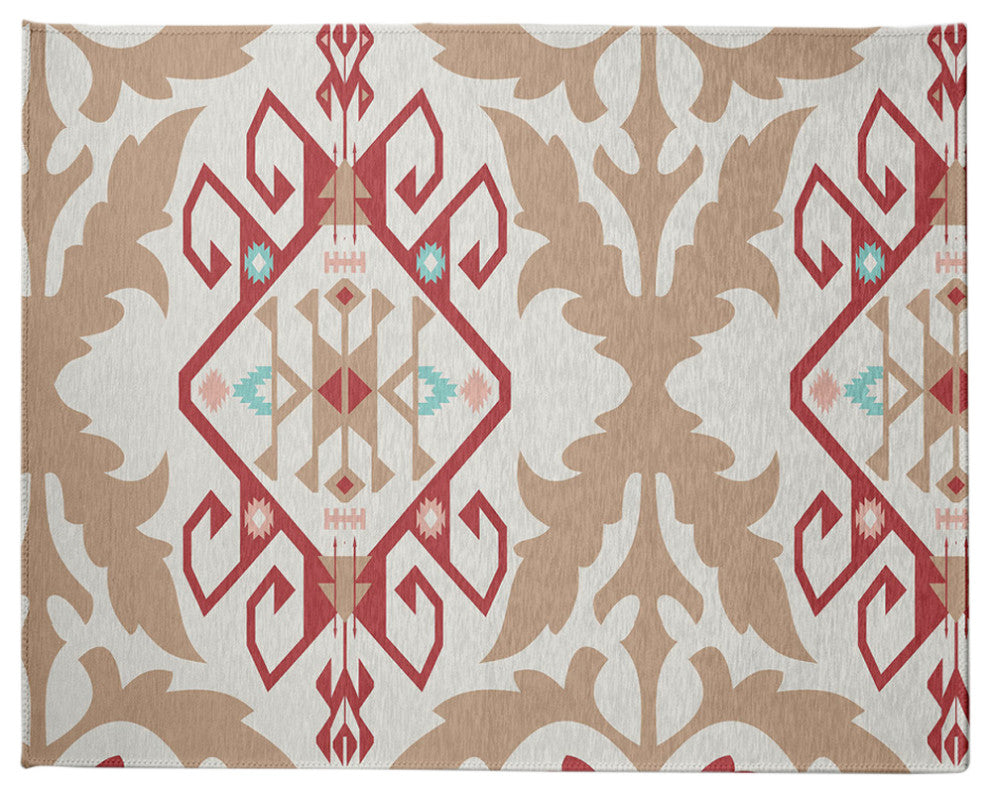 Bombay Medallion Spring Chenille Rug, Ligonberry Red, 8'x10'
