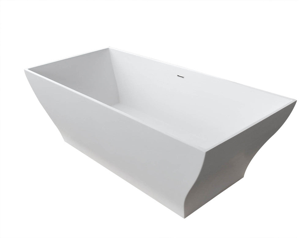 Lucca 32 x 71 Artificial Stone Freestanding Soaker Bathtub with Center Drain