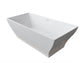 Lucca 32 x 71 Artificial Stone Freestanding Soaker Bathtub with Center Drain