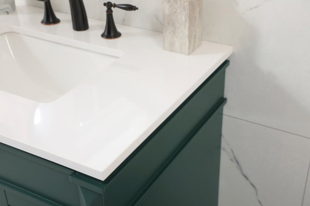 Home Living 21" Transitional Green-Light Bathroom Vanity