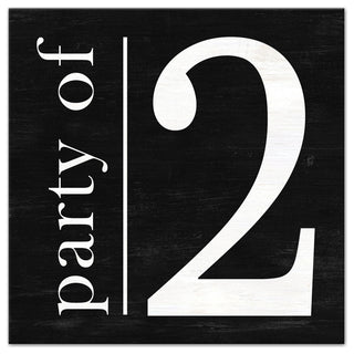 Party of 2 12x12 Canvas Wall Art