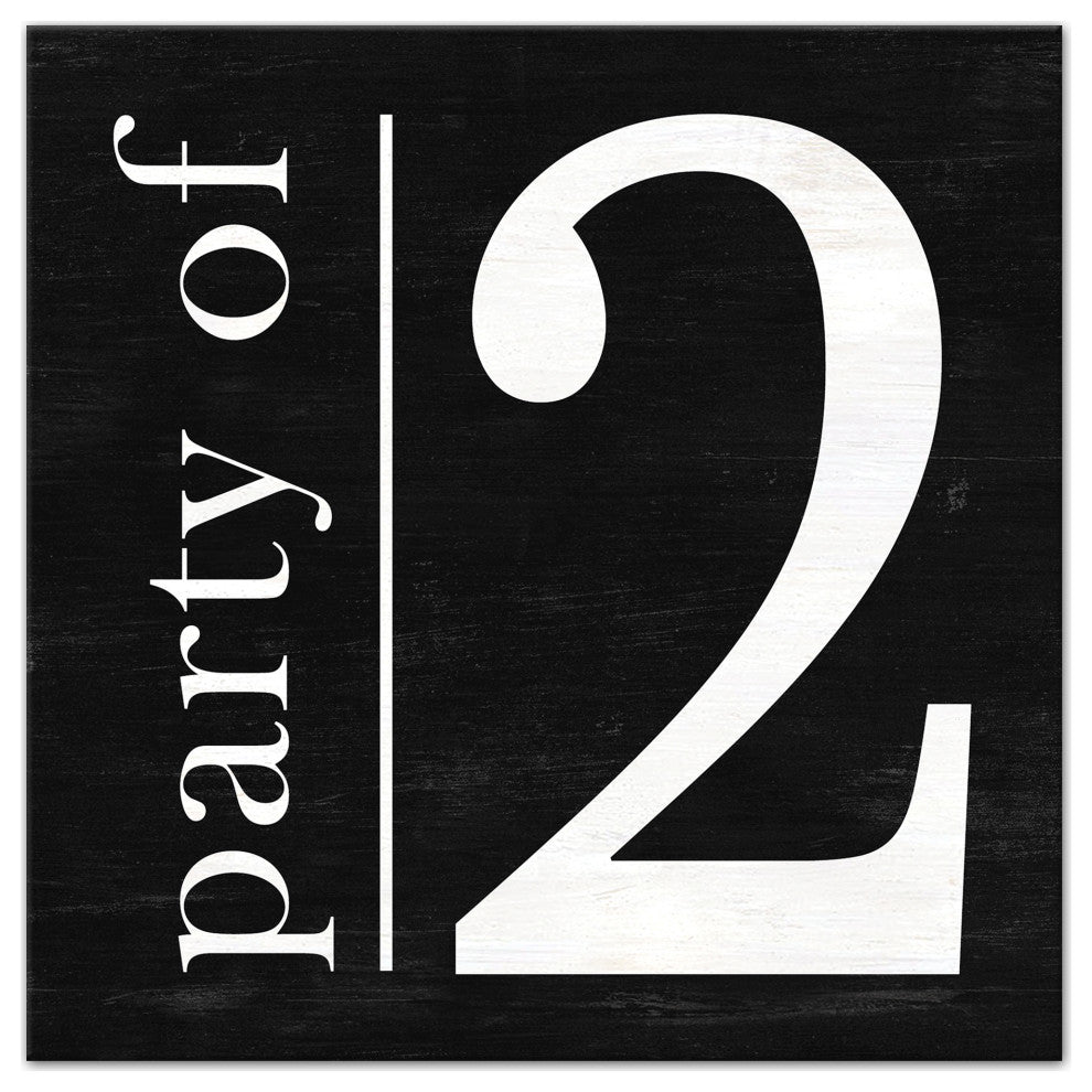Party of 2 12x12 Canvas Wall Art