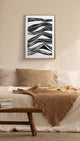 Sylvie Abstract Waves Framed Canvas by Statement Goods, Natural 23x33