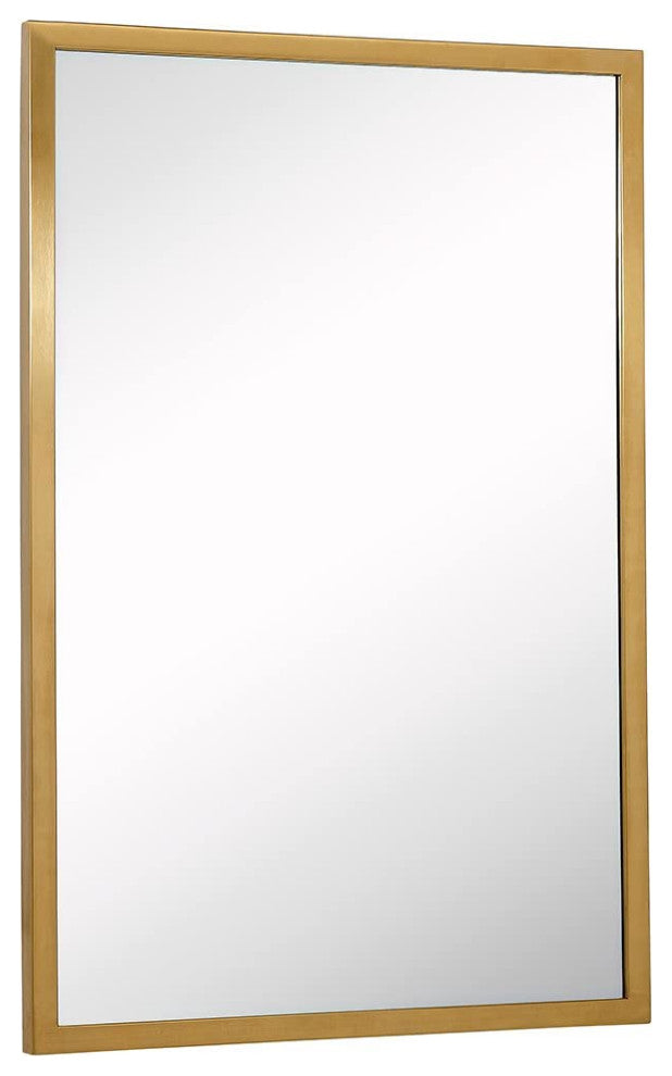 Urban Steel 1" Decorative Mirrors, Satin Brass, 24"x36"