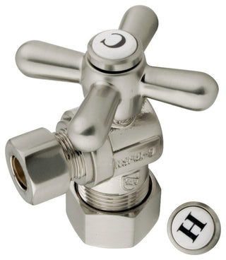 Kingston Brass 5/8" X 3/8" OD Comp Angle Stop w/Handle, Brushed Nickel