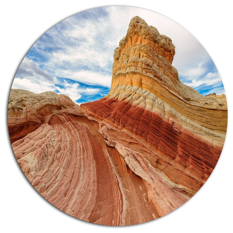 Paria Plateau In Northern Arizona, Landscape Disc Metal Artwork, 11"